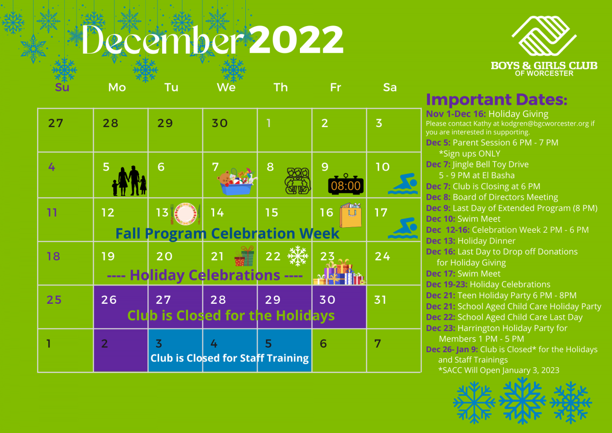 December 2022 Boys & Girls Club of Worcester