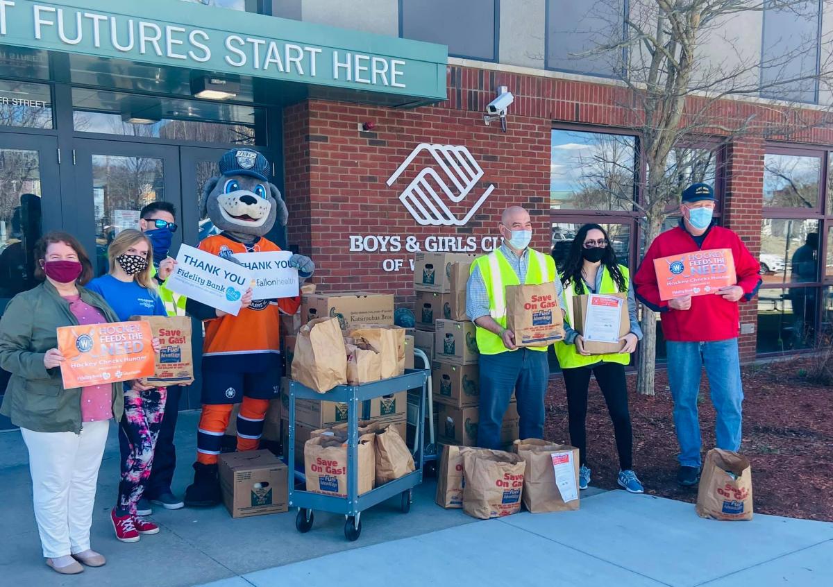 The Worcester Railers continued support of our food pantry and more